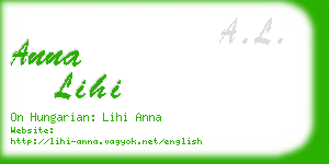 anna lihi business card